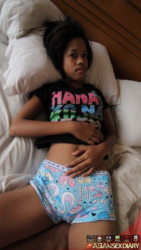 Skinny Asian teen Jenelyn gets her pussy and ass fucked by a guy